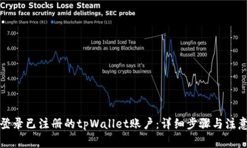 如何登录已注册的tpWallet账户:详细步骤与注意事项